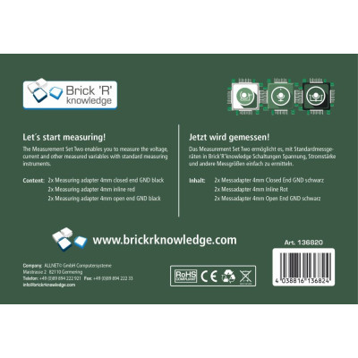 Brick’R’knowledge Measurement Set Two – adaptér pro měření napětí a proudu Brick’R’knowledge Measurement Set Two – adaptér pro měření napětí a proudu