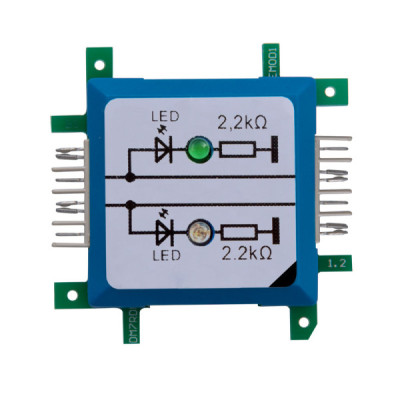 Brick'R'knowledge LED dual grounded, green/blue, sig