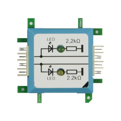 Brick'R'knowledge LED dual to ground green & yellow signal connected through