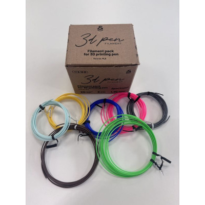 Filament pro 3D pera – 20 barev × 3 m | Kompatibilní s 3Doodler Flow & Pro | Hračky KINT